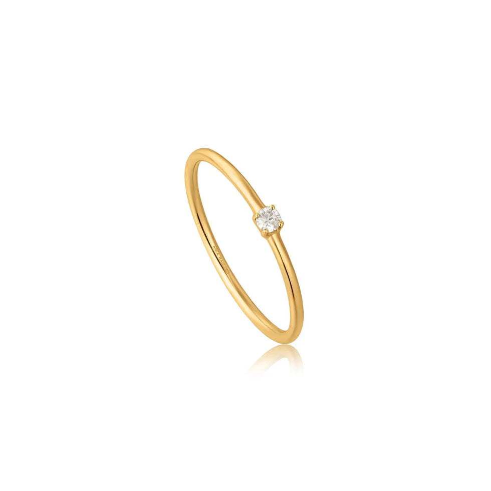 14K Gold Solitare Natural Diamond Ring