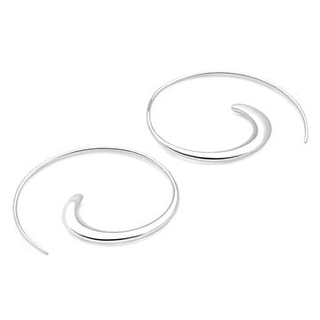 Elegant Silver Swirl Earrings