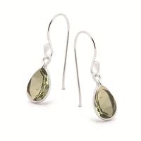 Sterling Silver Green Amethyst Earrings