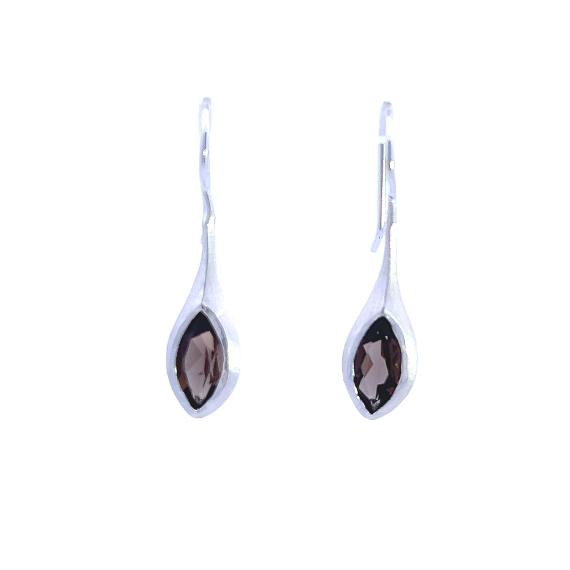 Sterling Silver Smokey Quartz Earrings