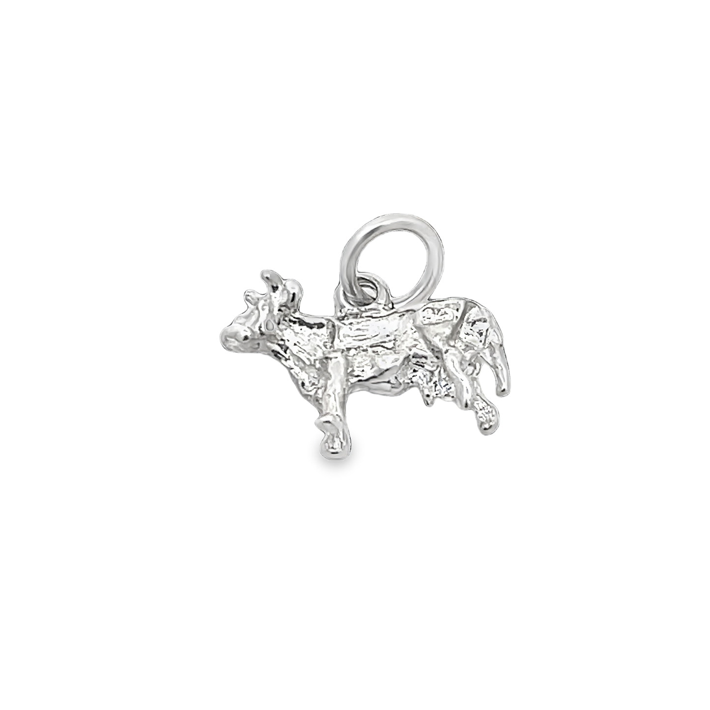 Silver Cow Charm