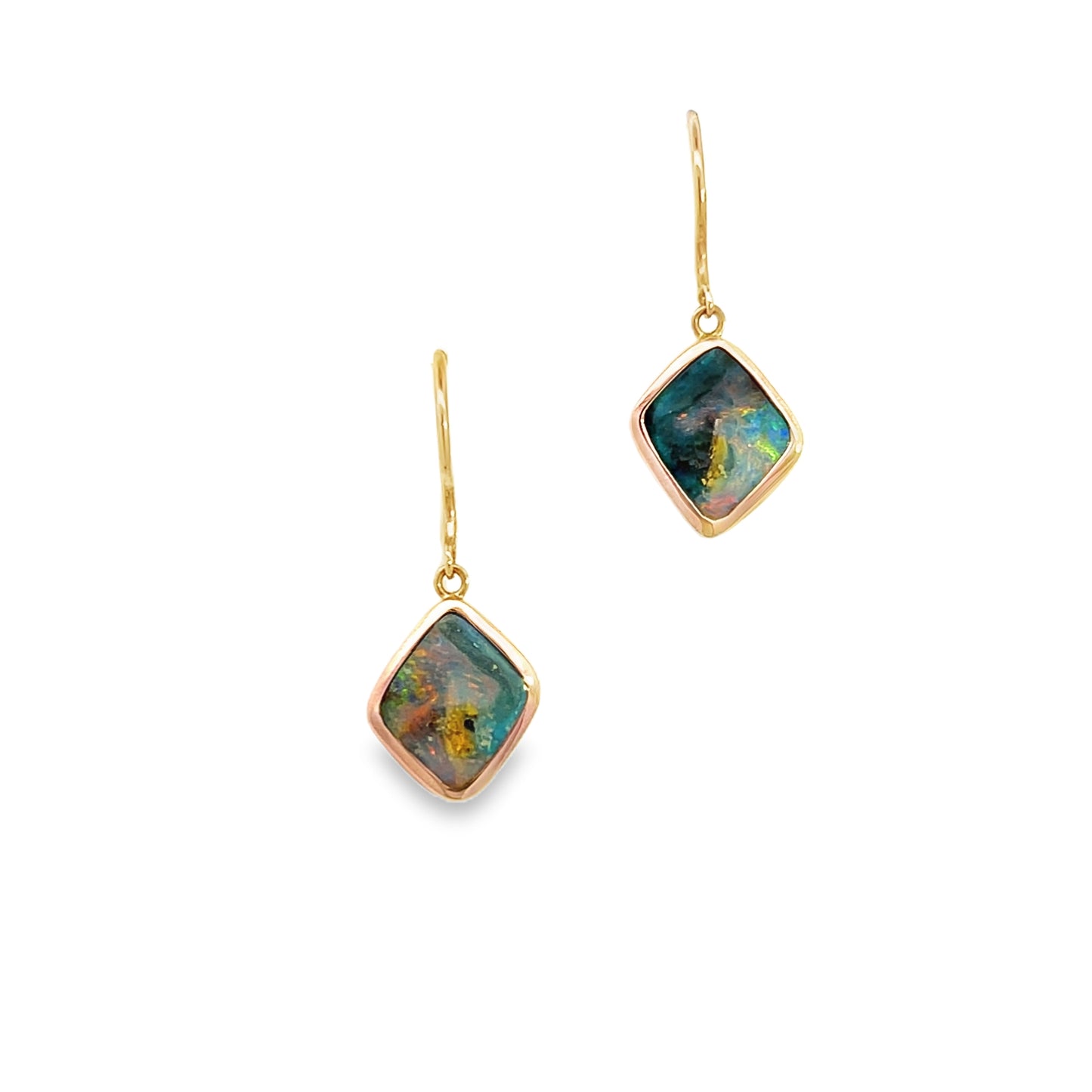 9K Rose Gold Opal Earrings