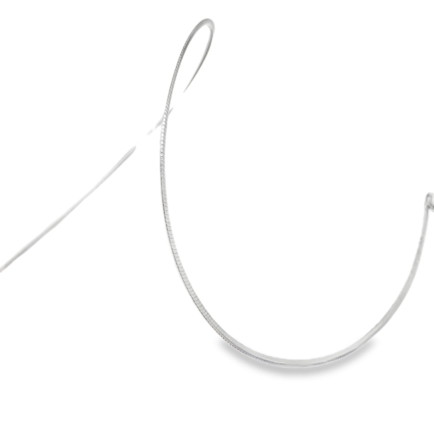 9ct White Gold Omega Chain