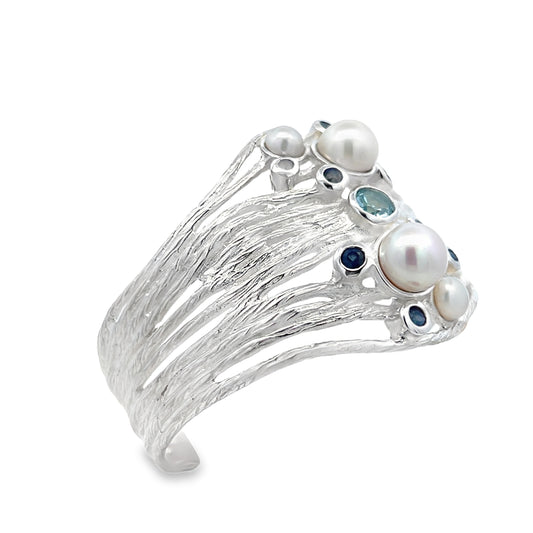 Silver Azure Cuff