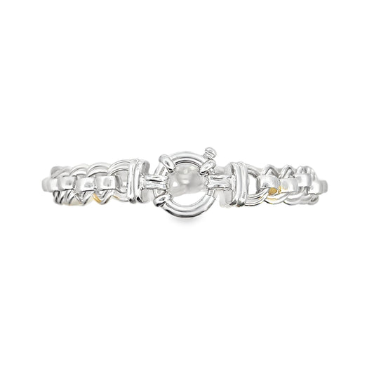 Silver roller bracelet