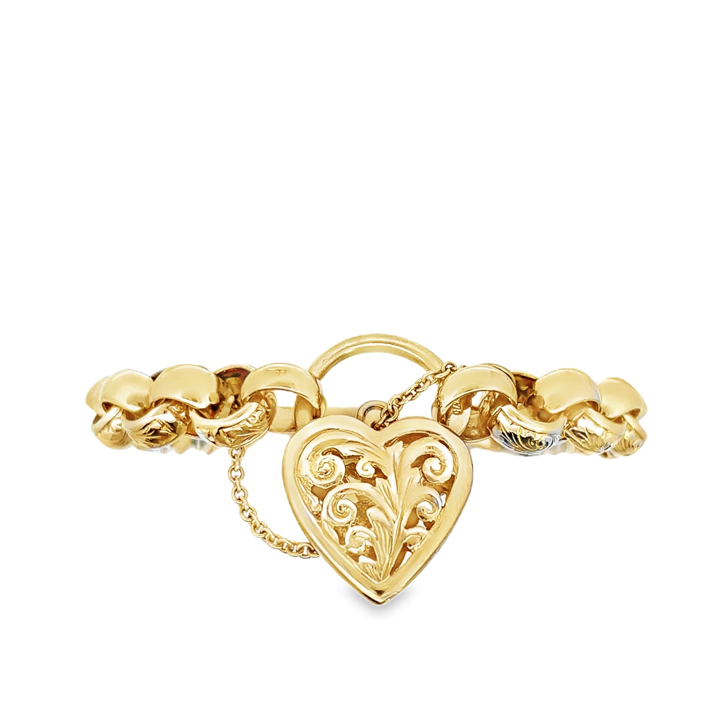 9ct Fancy Belcher Locket Bracelet