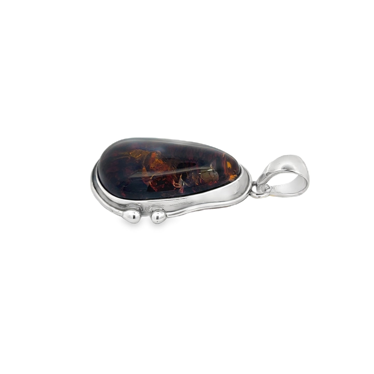 Silver Amber Pendant