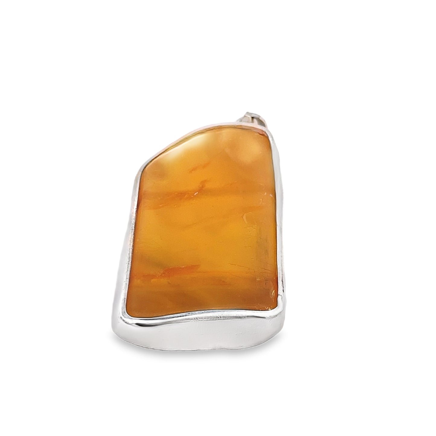 Silver Amber Pendant