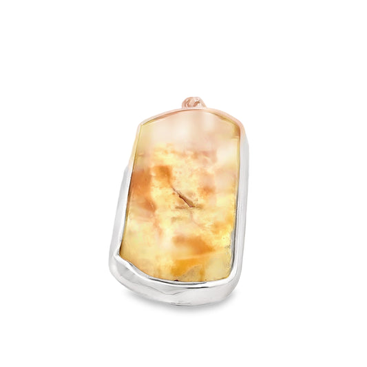 Silver Handmade Amber Pendant