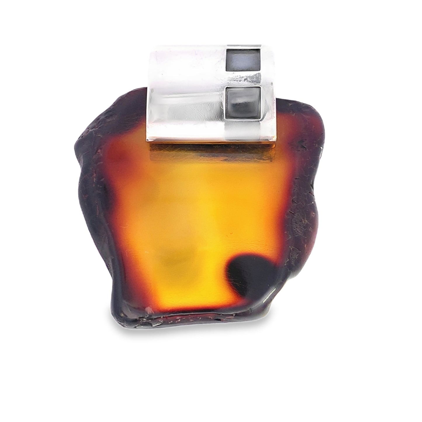 Baltic Amber and Silver Pendant