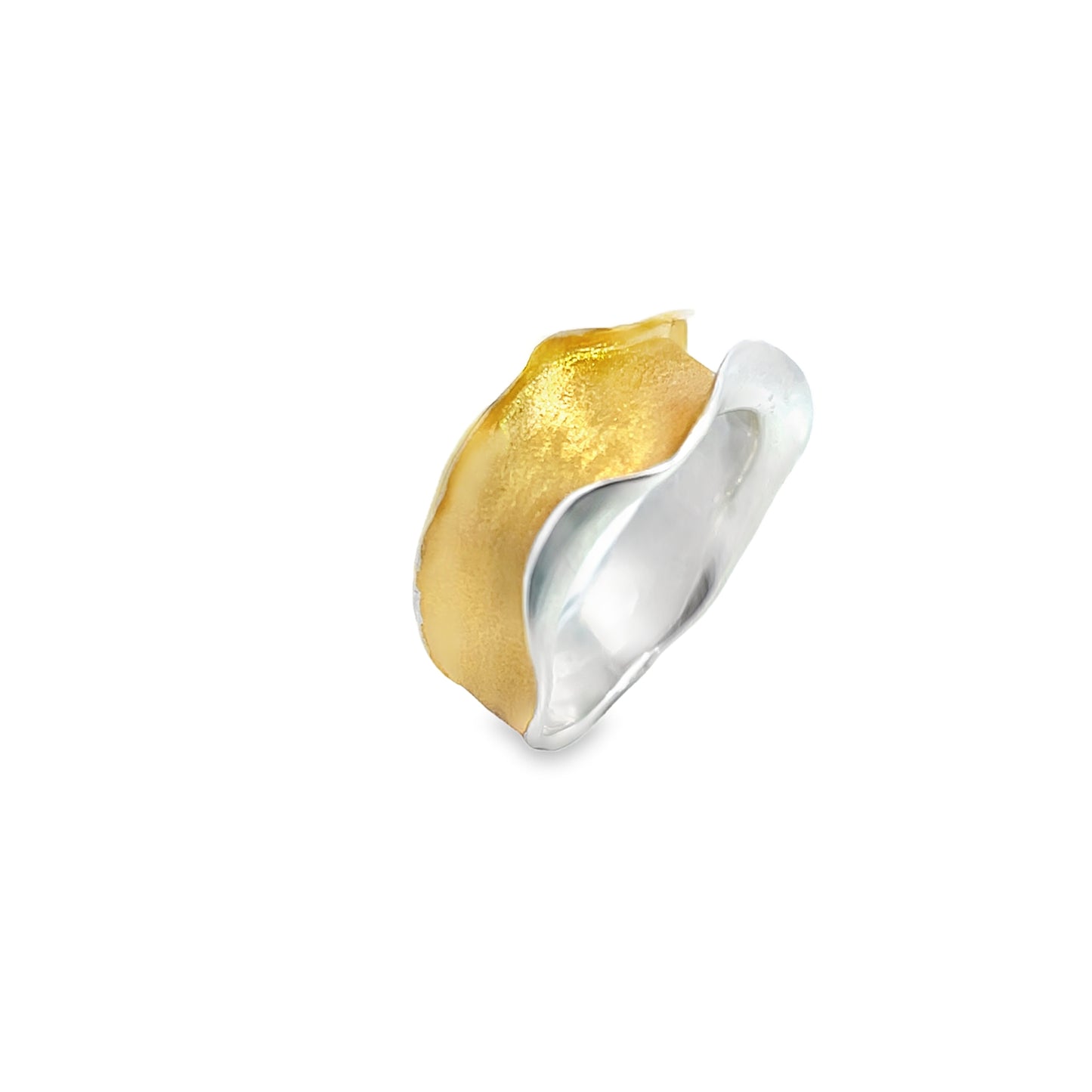 Gold Plated Silver Ribbon Ring