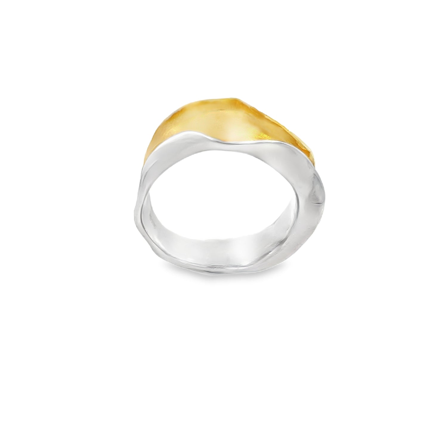 Gold Plated Silver Ribbon Ring