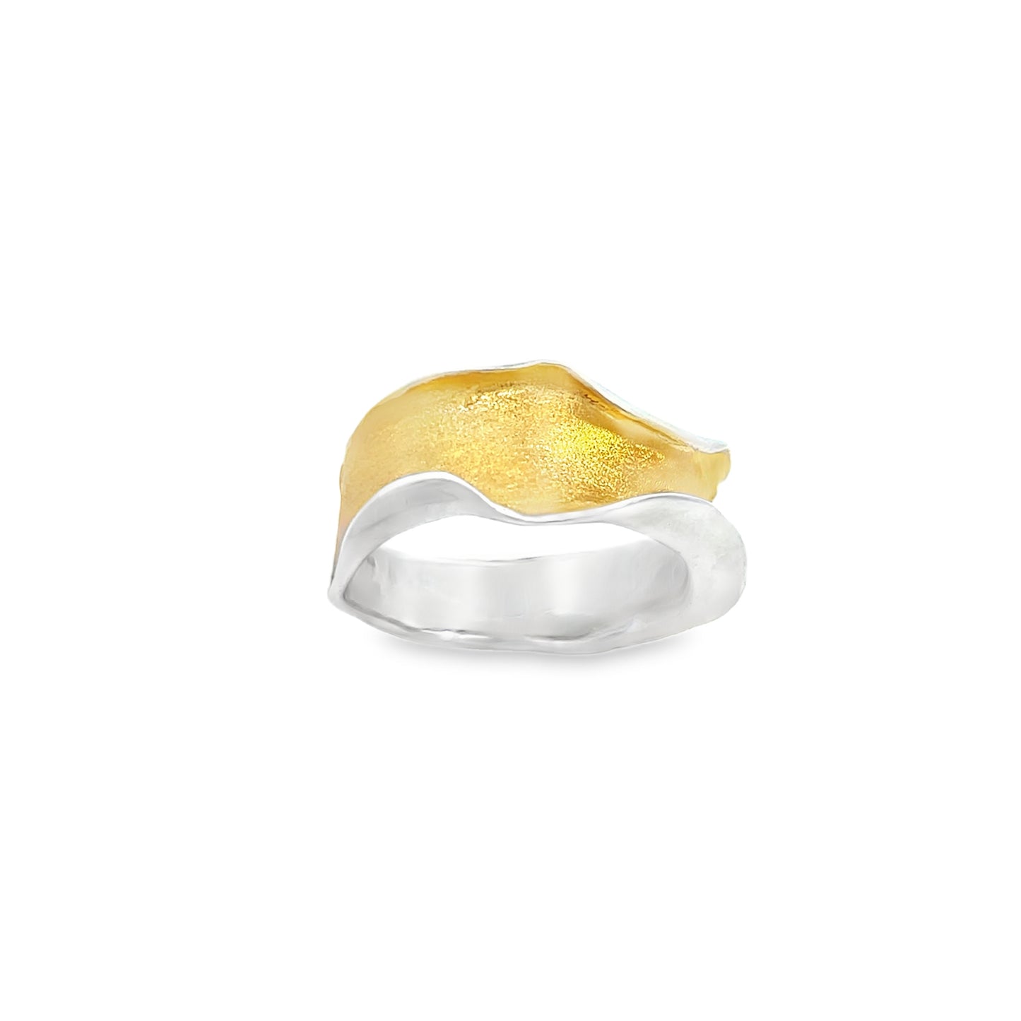 Gold Plated Silver Ribbon Ring