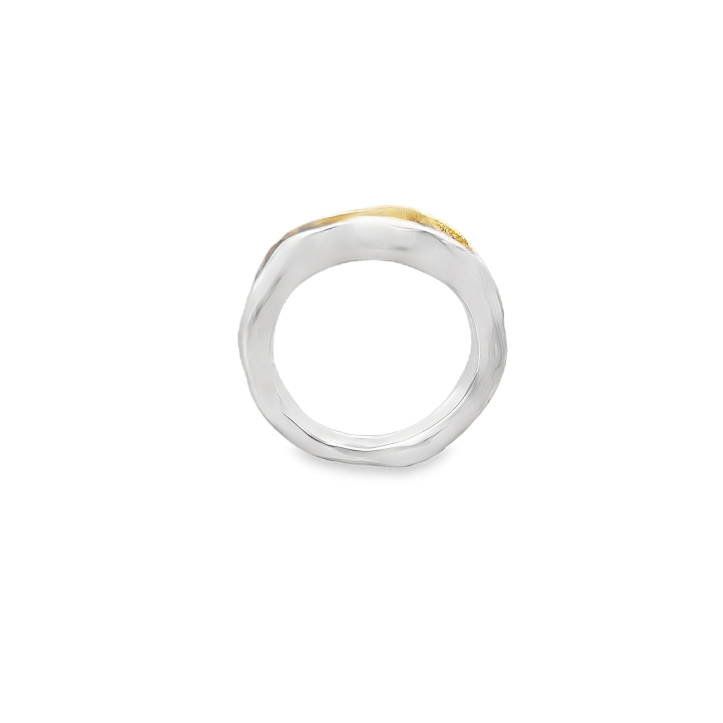 Two-Tone Silver Ribbon Ring