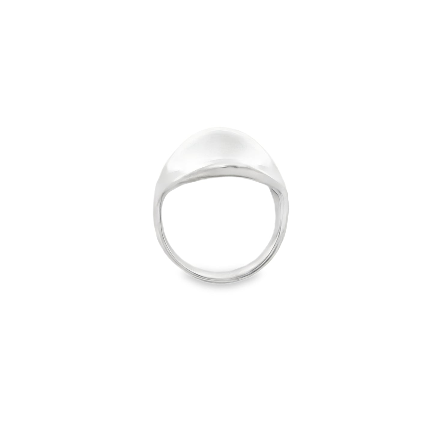 Silver Wide Curved Ring