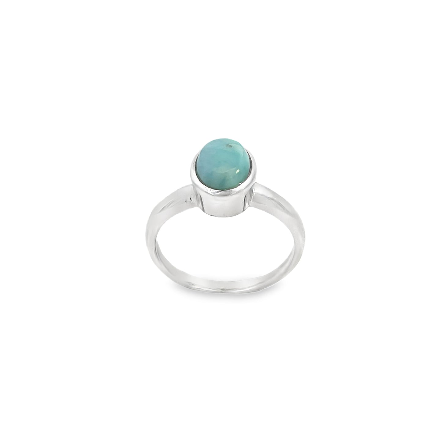 Silver Ring with Larimar