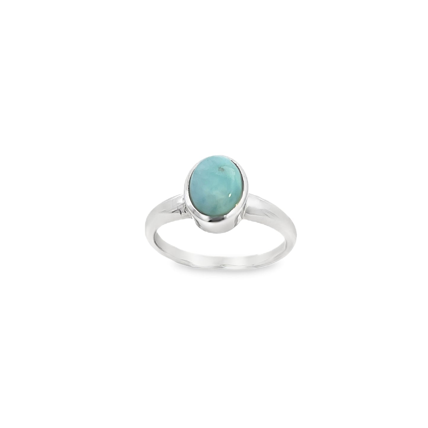 Silver Ring with Larimar