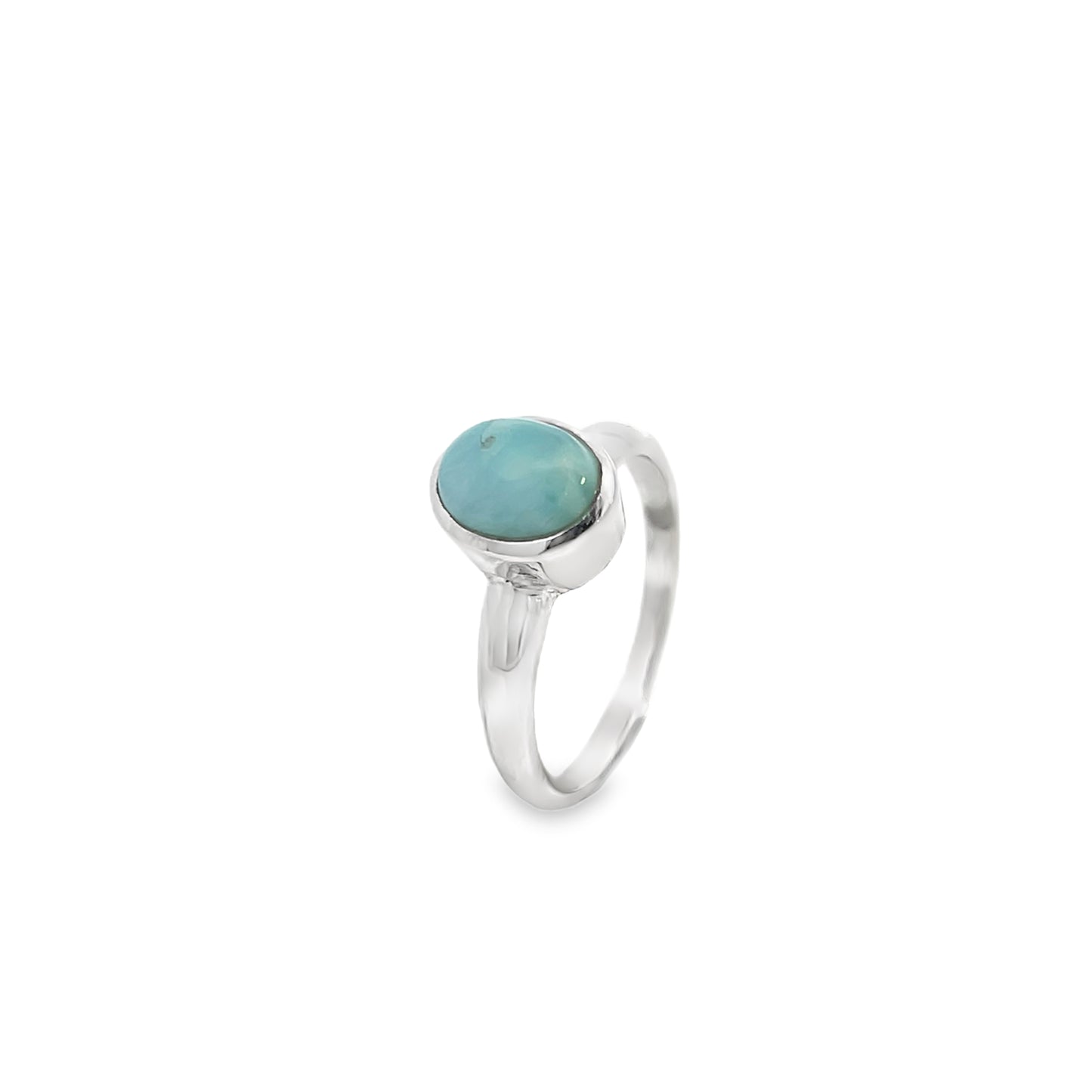 Silver Ring with Larimar