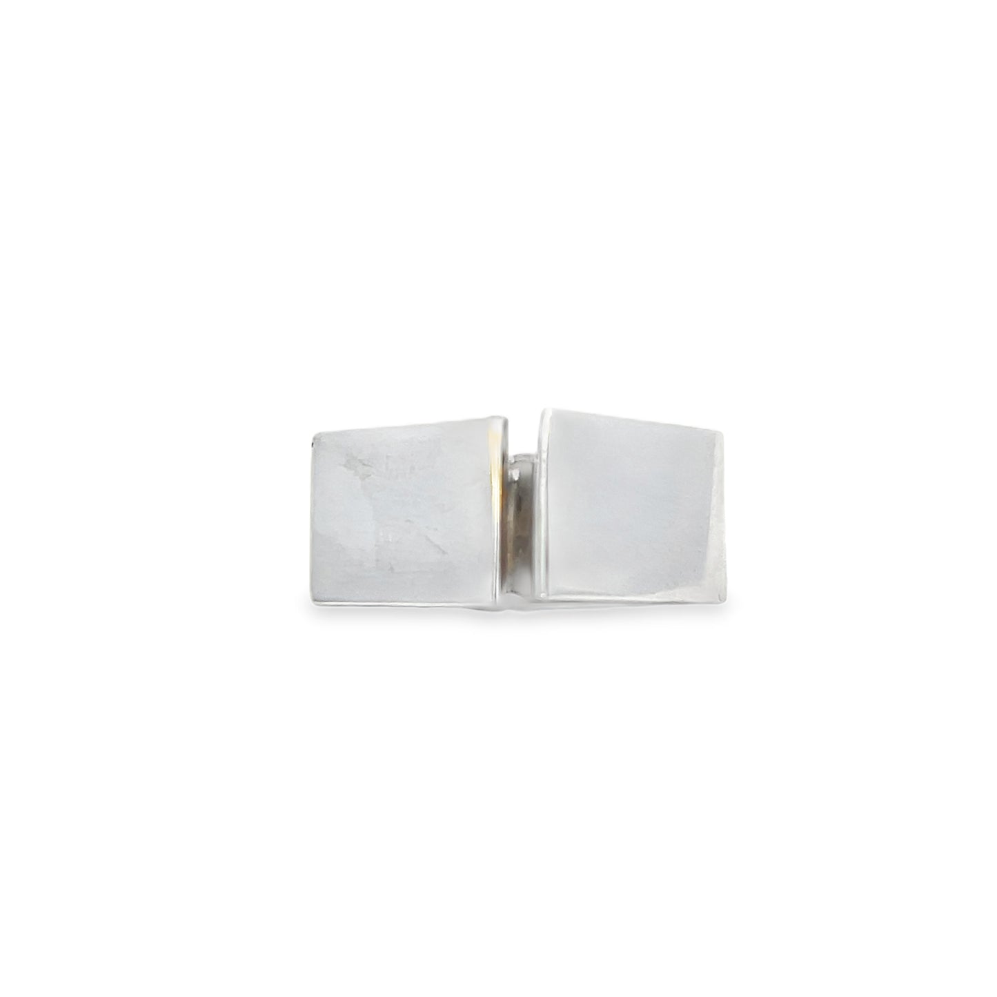 Sleek Silver Square Ring