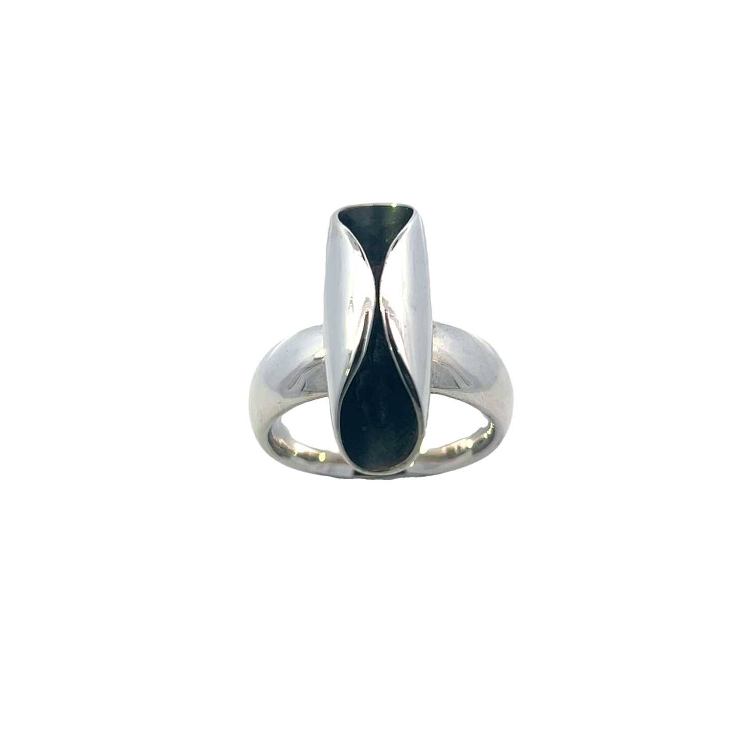 Oxidised Silver Fold Ring.