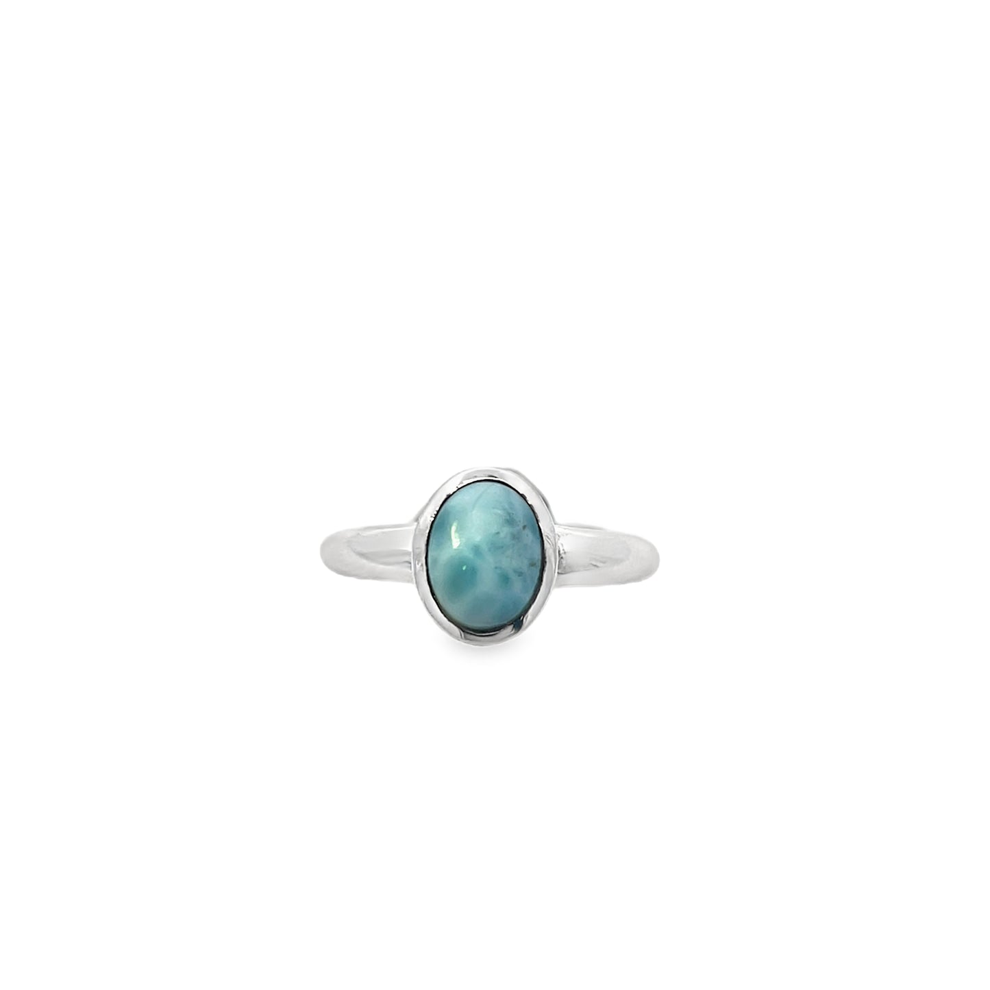 Silver Larimar ring
