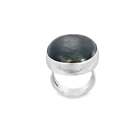 Silver Labradorite Ring