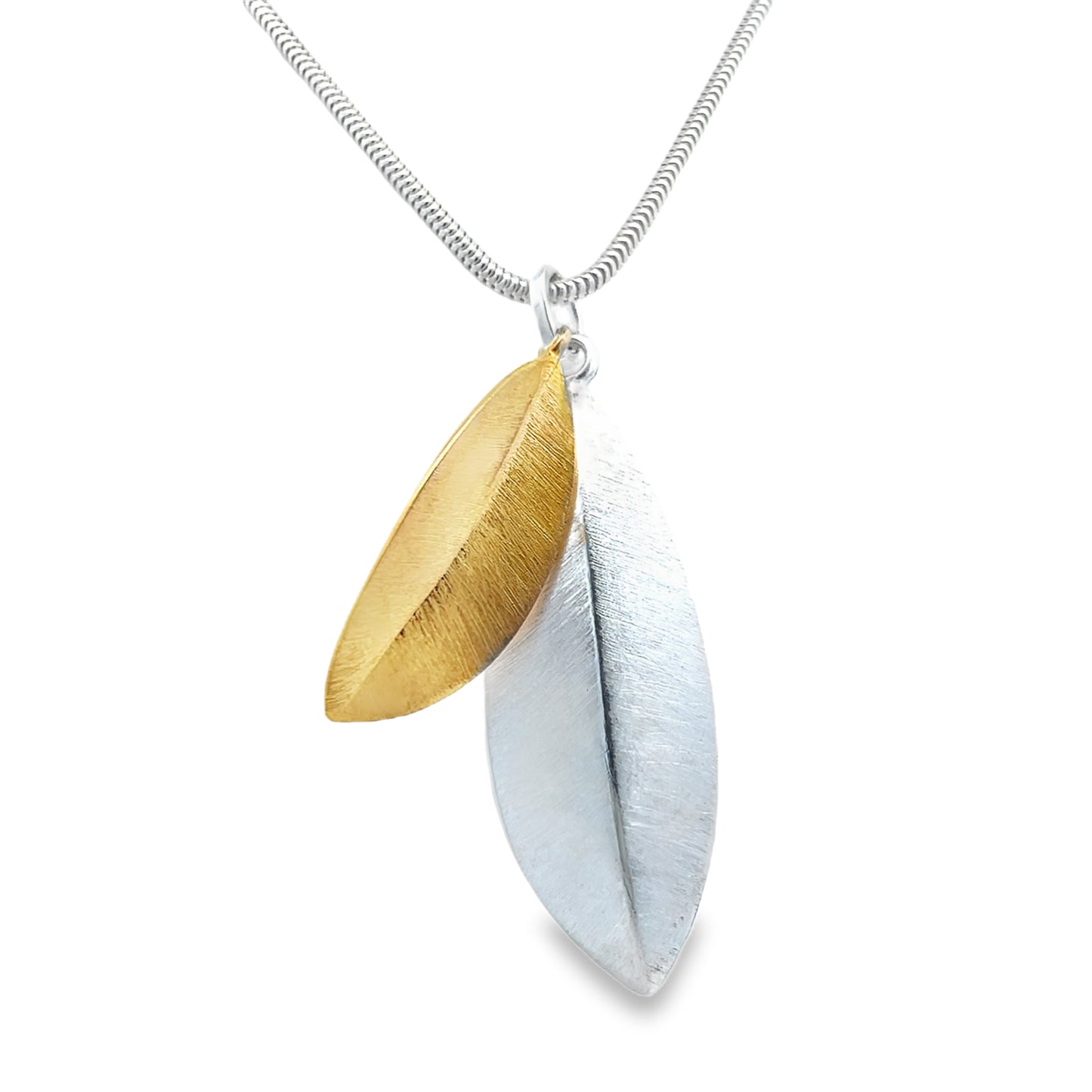Two Tone Leaf Necklace