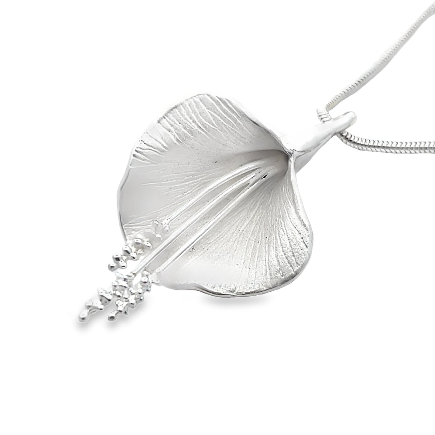 Silver Lily Necklace