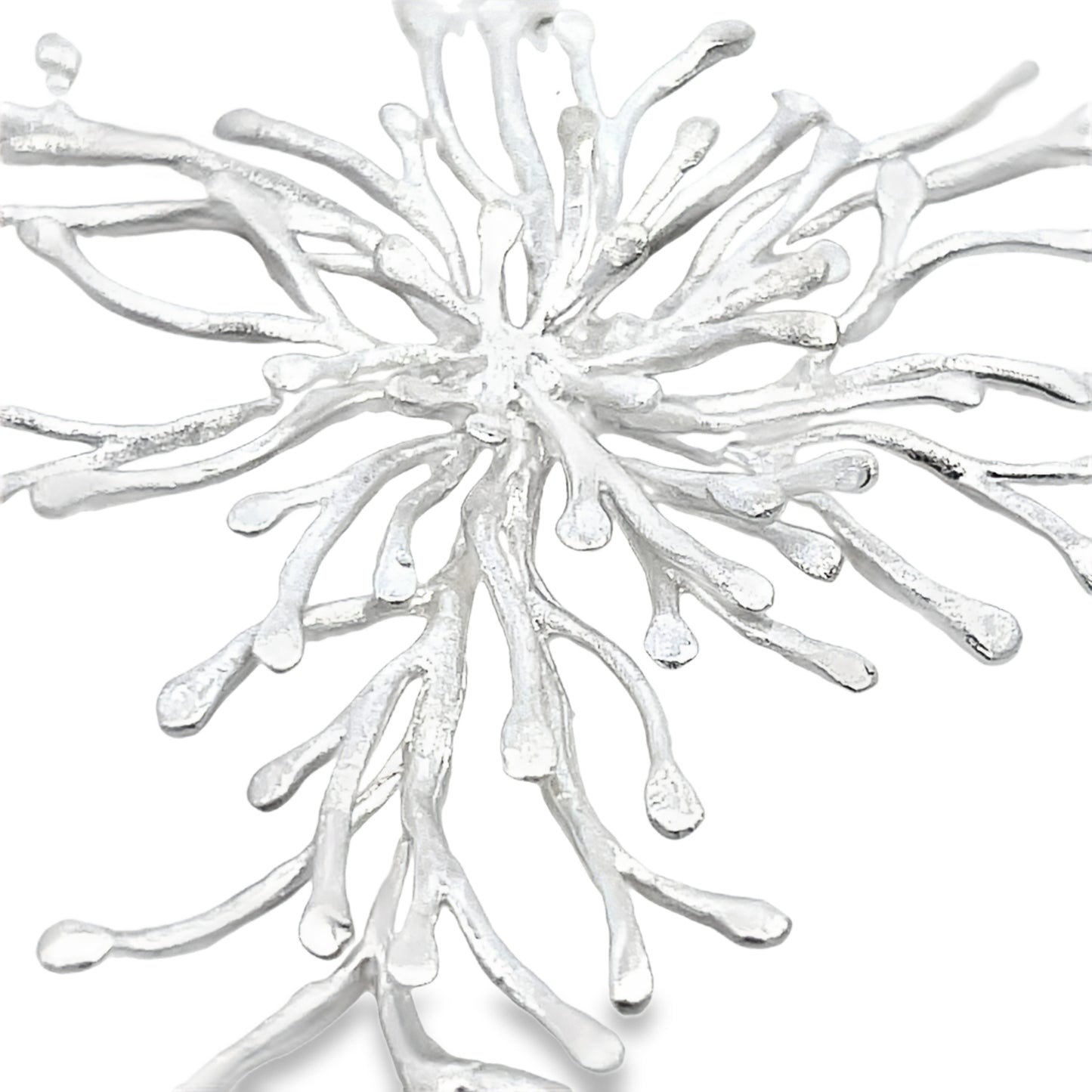 Silver Coral Inspired Necklace