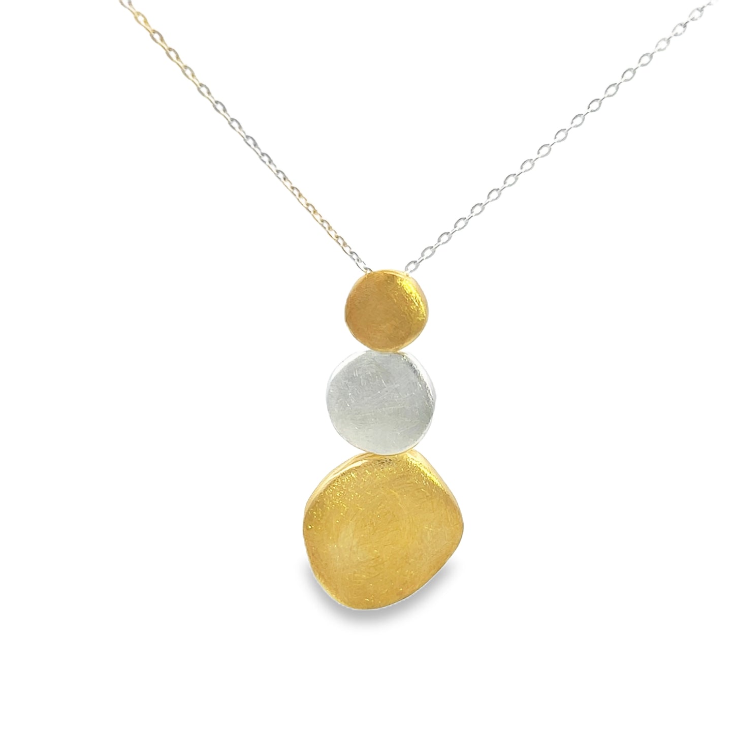 Gold and Silver Disc Necklace