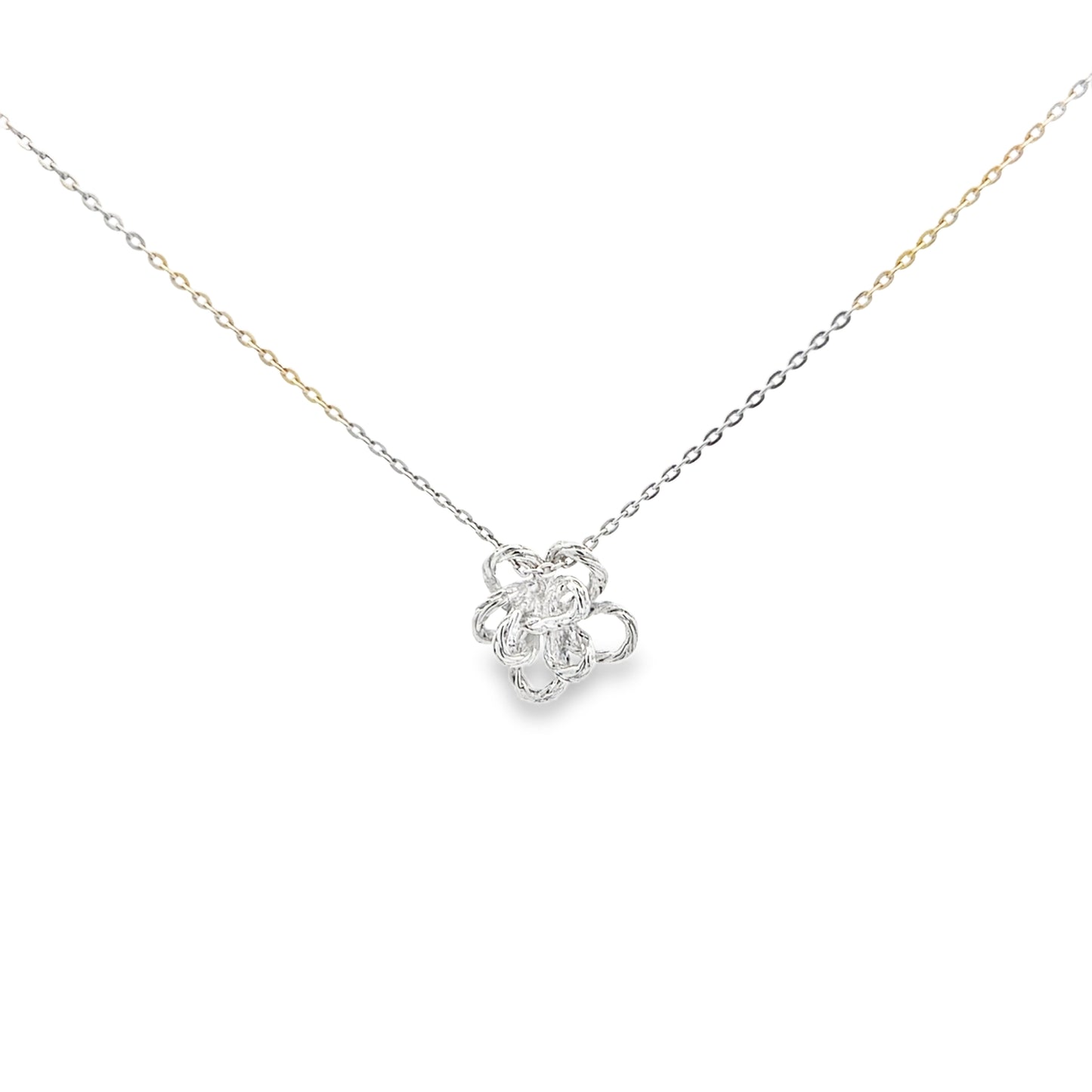 Silver Twisted Knot Necklace