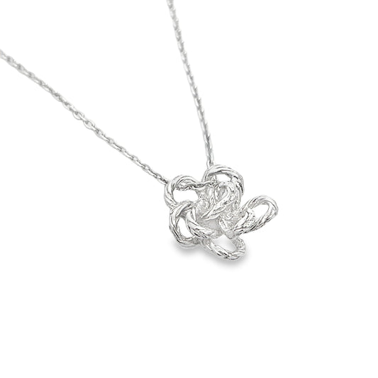 Silver Twisted Knot Necklace