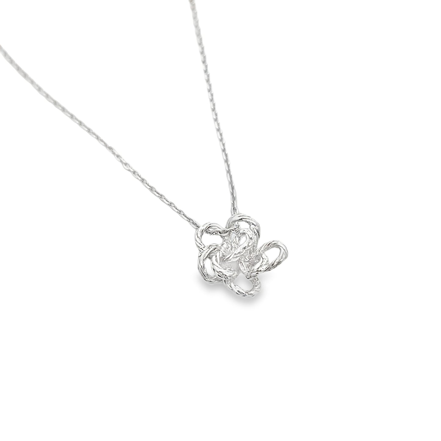 Silver Twisted Knot Necklace