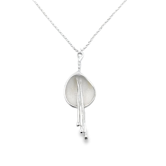 Silver Calla Lilly Necklace