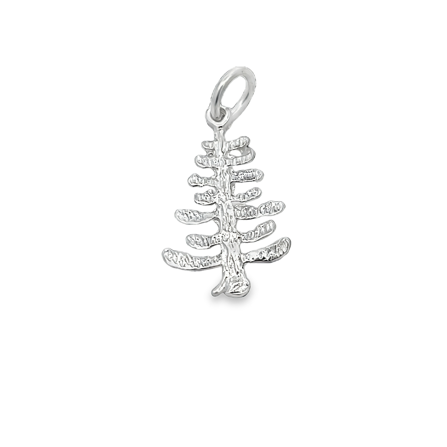 Silver Etched Norfolk Island Pine Charm Large