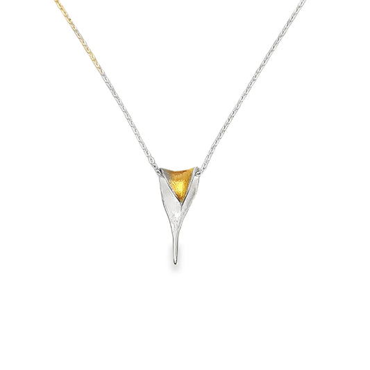 Elegant Two-Tone Pendant Necklace