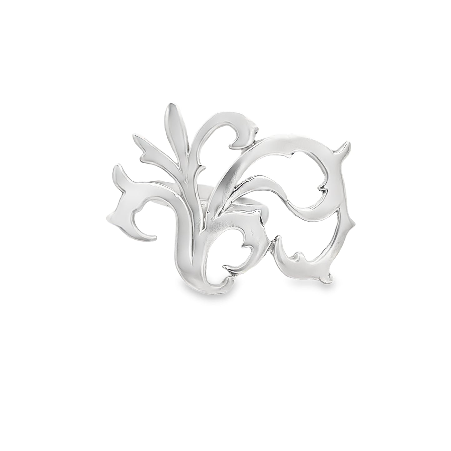 Silver Floral Ring