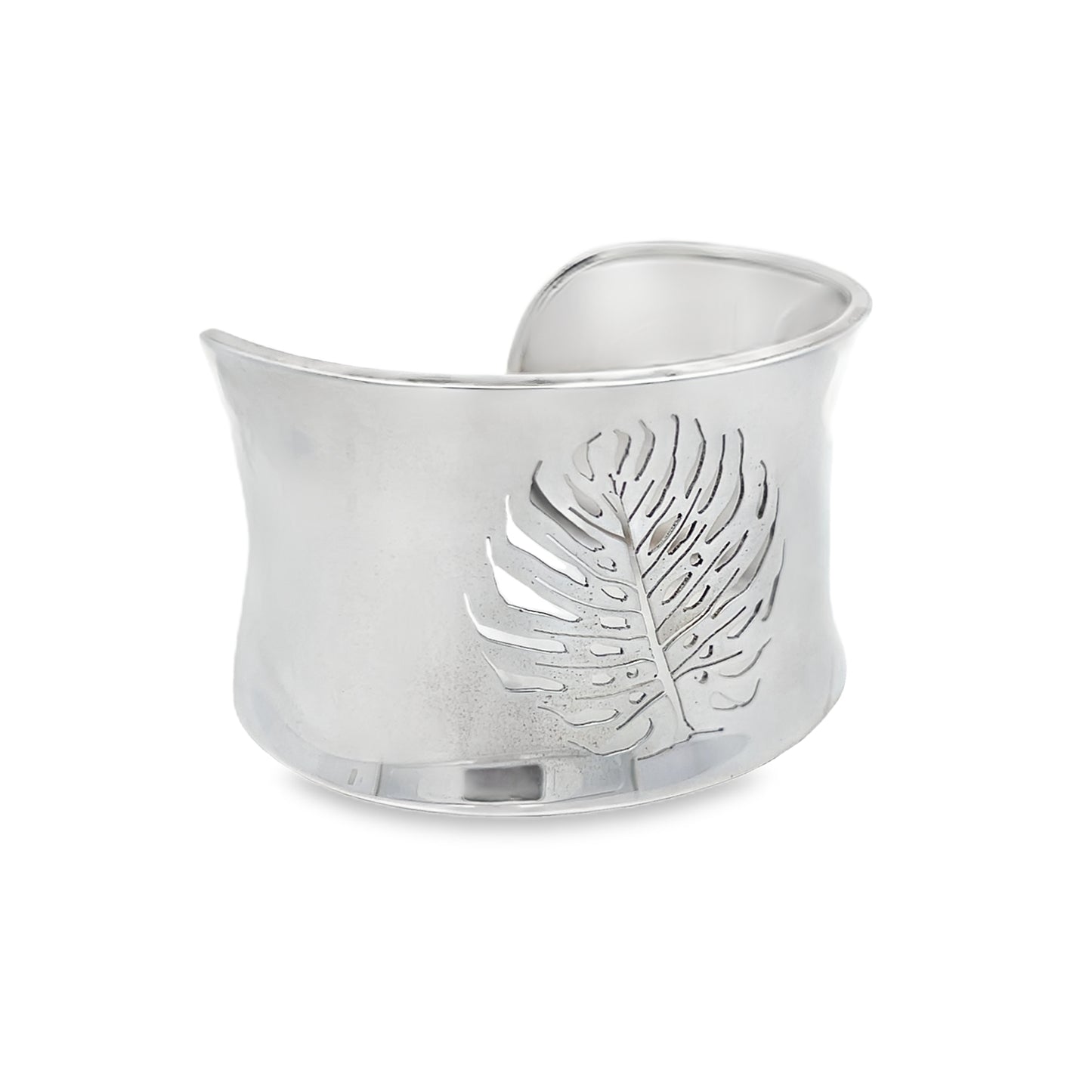 Silver Leaf Imprinted Cuff