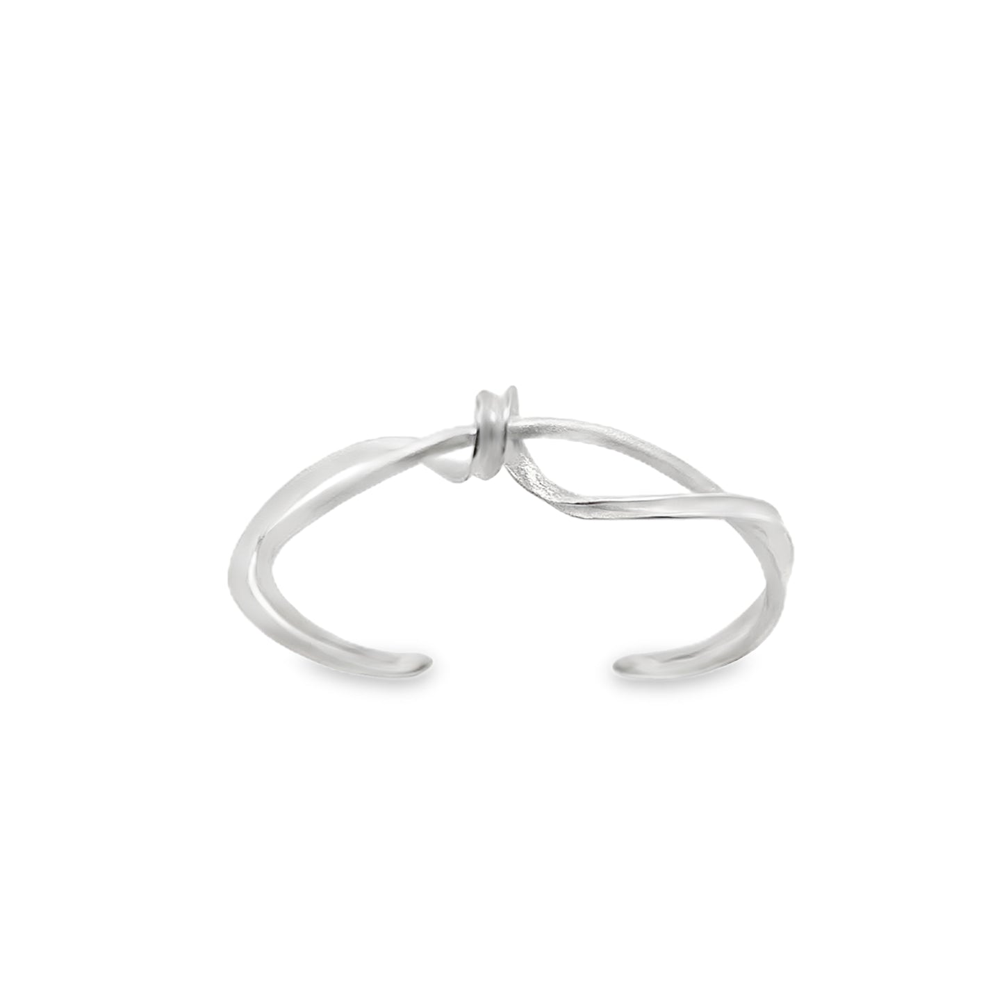 Matt Silver Twist Cuff