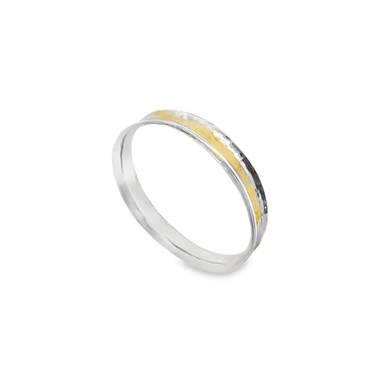 Sterling Silver Gold Plated Spin Bangle