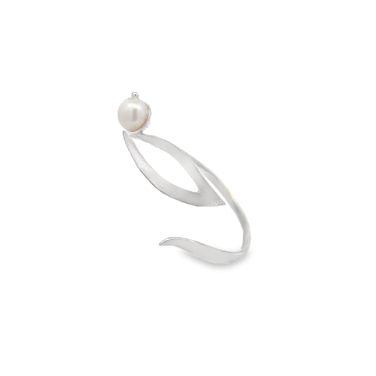 Silver Cuff with Pearl