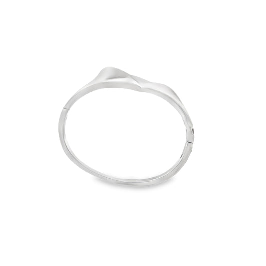 Silver Hinged Spiked Bracelet