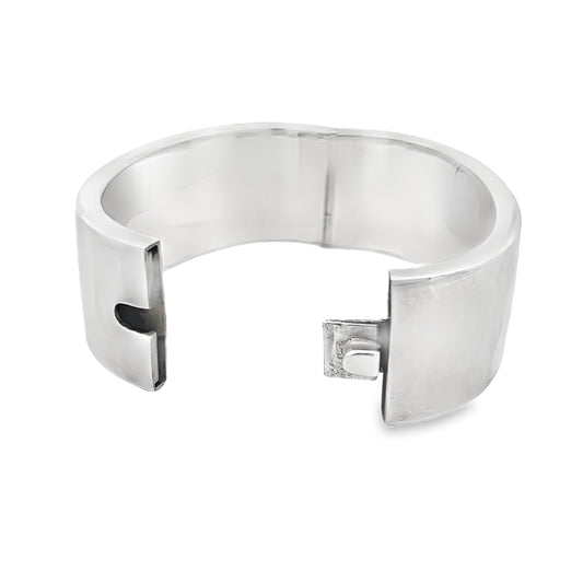 Solid Silver Hinged Bangle