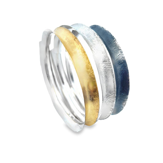 Oxidised Silver Bangle