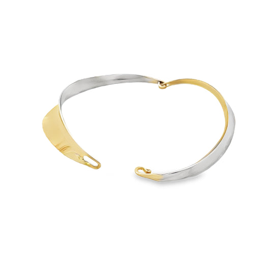Sterling Silver and 14ct Gold Bangle