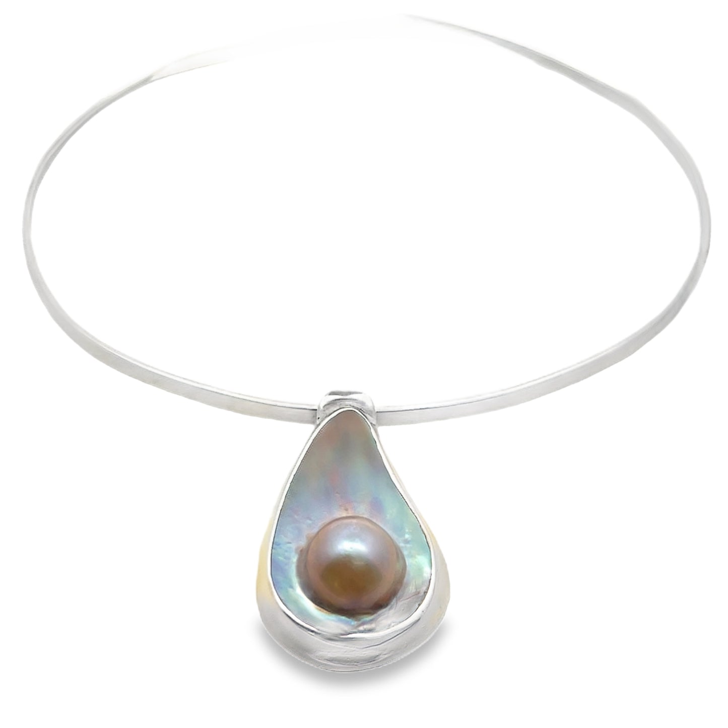 Silver Mabe Pearl Pendant