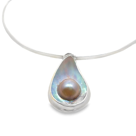 Silver Mabe Pearl Pendant