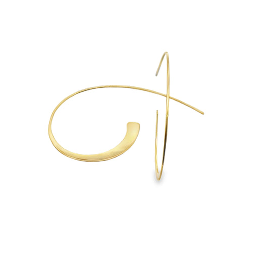 Gold Plated Swirl Hoops