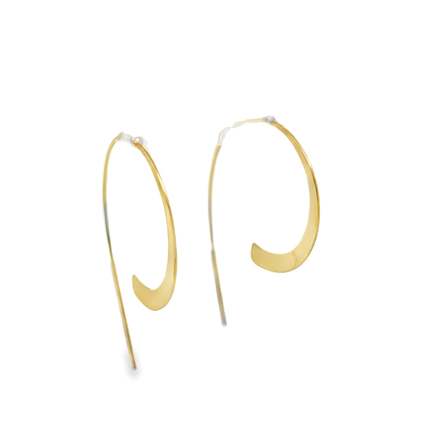 Gold Plated Swirl Hoops