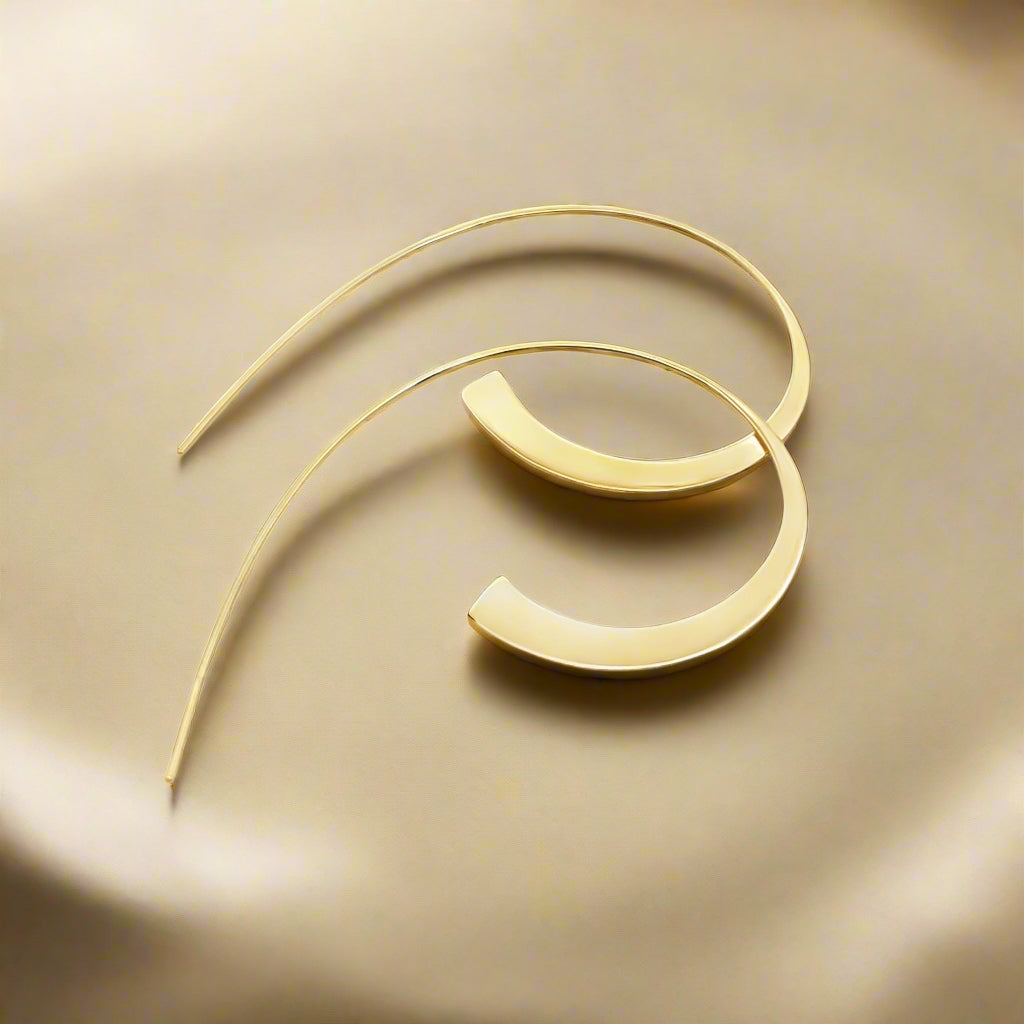 Gold Plated Swirl Hoops